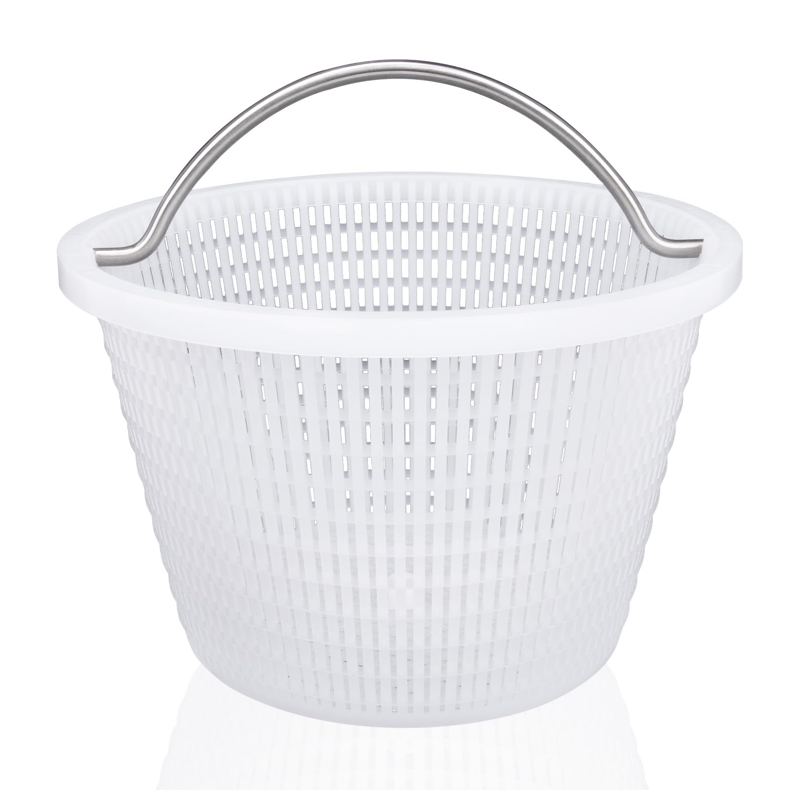 Neowah pool skimmer basket universal fit simplifies installation for Bermuda and Waterway skimmers.