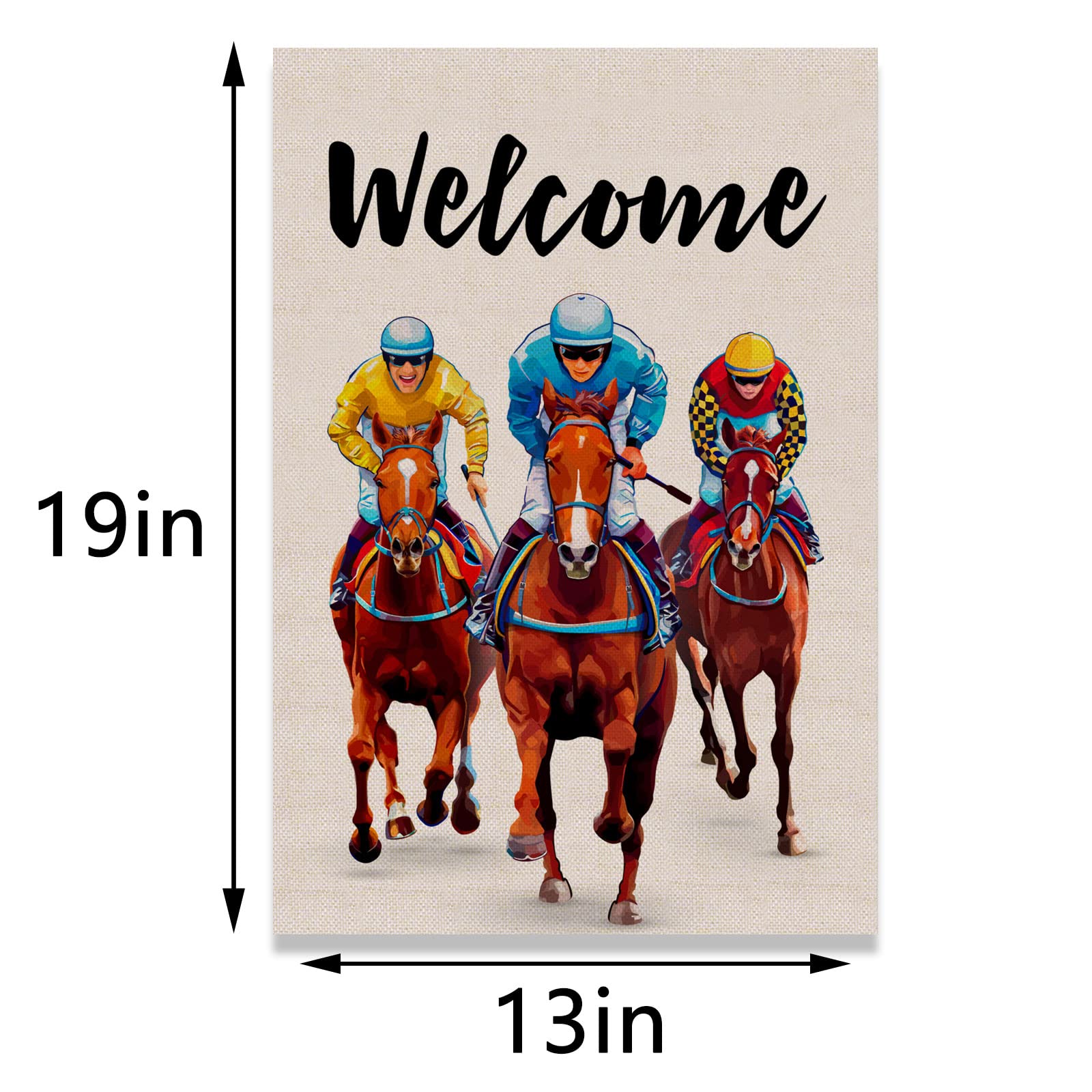 Nepnuser Derby Day flag linen material ensures durability and reusability