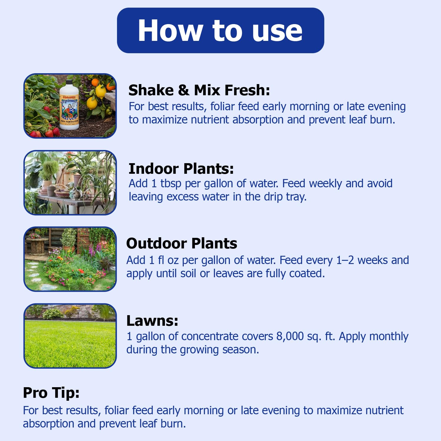 Neptune's Harvest fish fertilizer indoor-plants supports thriving houseplants.