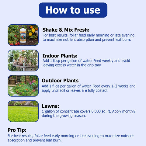 Neptune's Harvest fish fertilizer indoor-plants supports thriving houseplants.