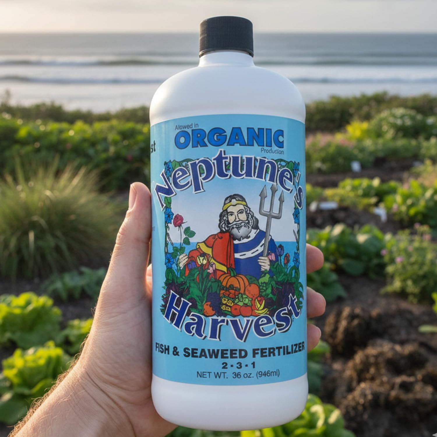 Lawns and flowers show improved vigor with Neptune's Harvest liquid fertilizer
