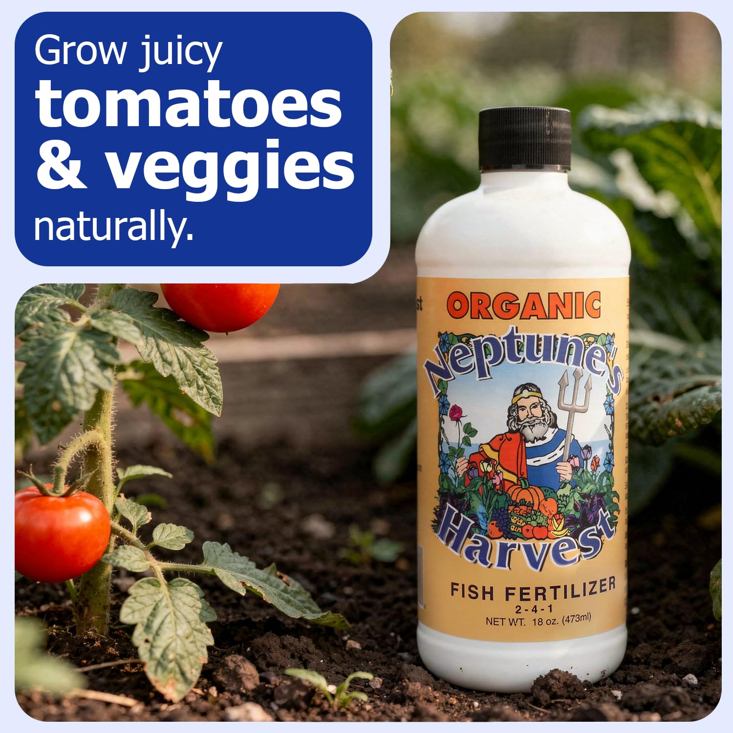 Neptune's Harvest foliar spray illustrates quick absorption for vibrant foliage