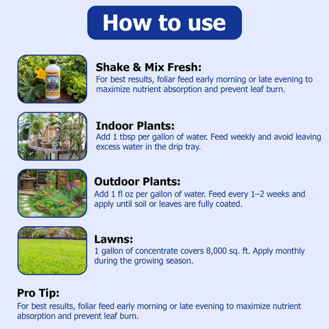 Neptune's Harvest plant-drench application demonstrates soil-ready formula for root health