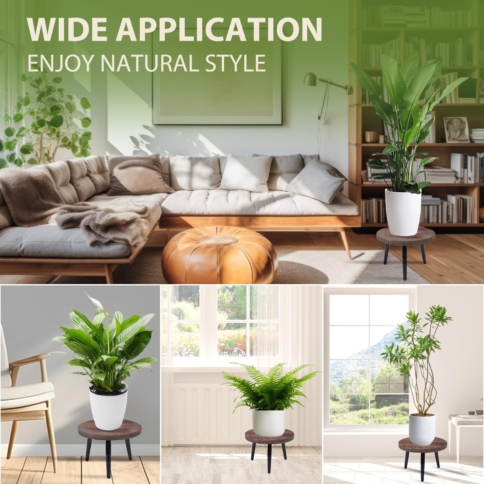 Neracking plant stand supports pots up to 120 lbs for confident display.