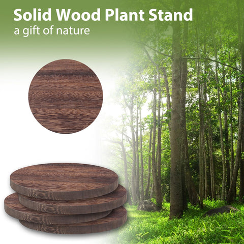 Neracking round wood top and enamel-coated legs resist rust in indoor spaces.