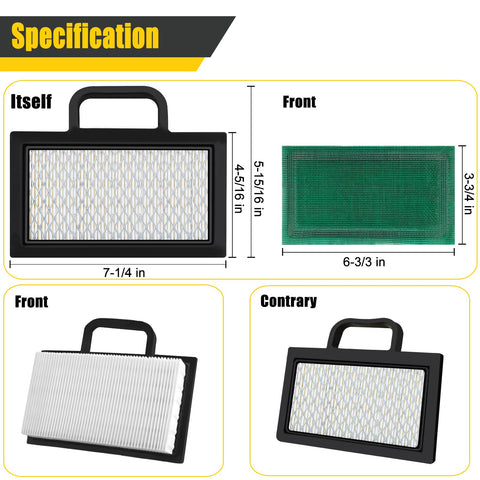 Nerans 4-pack air filter closeup showing filtration media for dust prevention