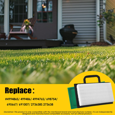 Nerans air filter installed on a lawn mower illustrating easy replacement and smoother start