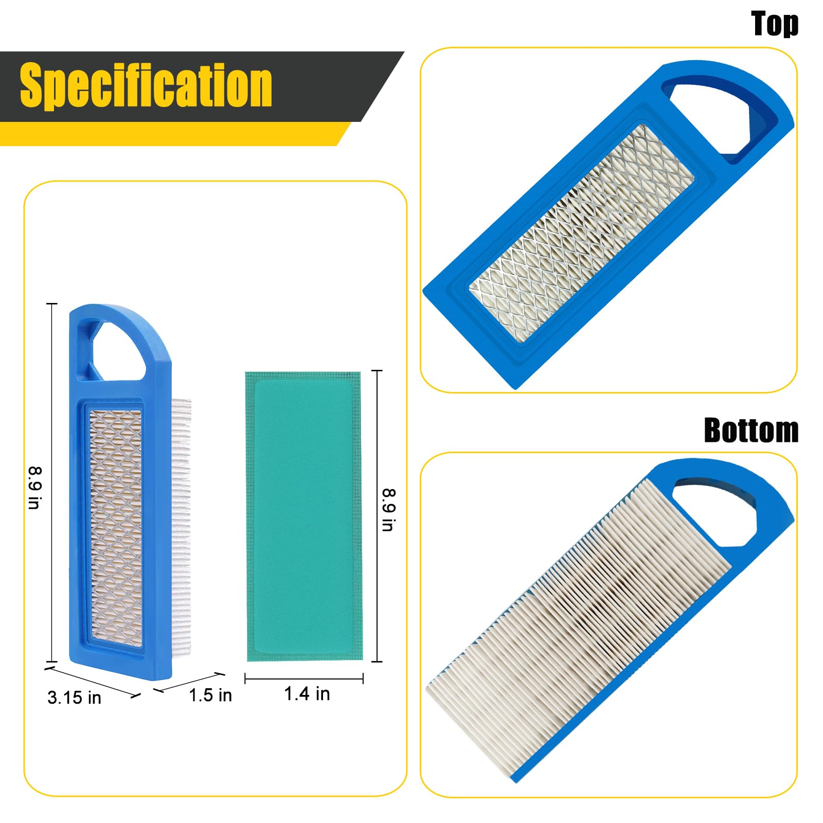 Nerans air filter for Briggs Stratton 698083 maintains filtration and performance