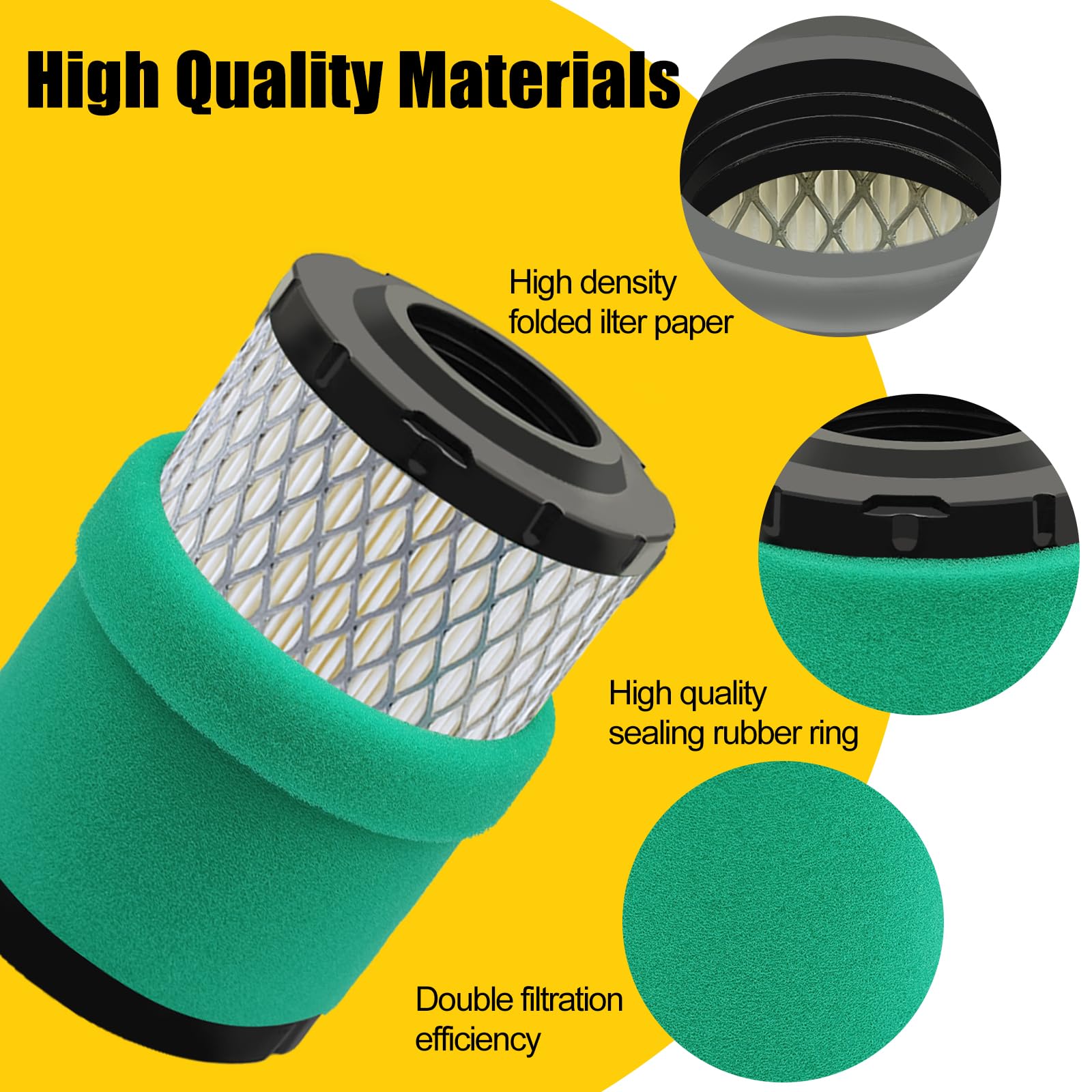 Nerans durable filter paper with rubber frame for long life