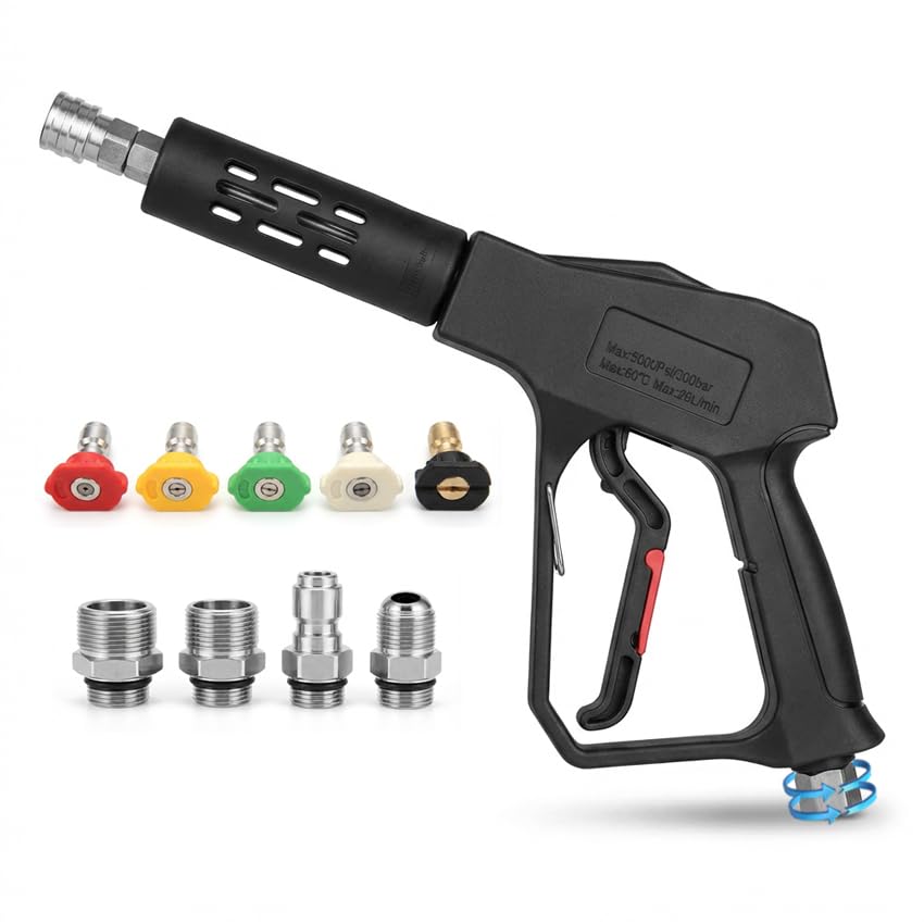 NereidWash swivel pressure washer gun enabling 360° rotation for easy cleaning
