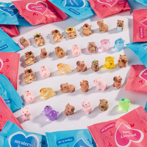Nerfcareani mini capybara figures for cute display and gifting