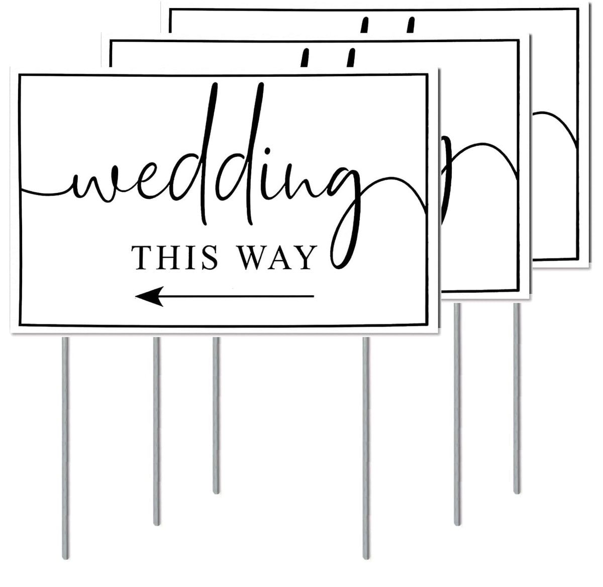 Nerjan wedding direction signs with double-sided print for clear visibility
