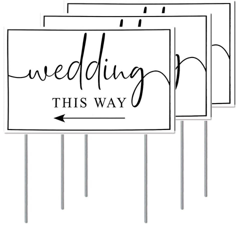 Nerjan wedding direction signs with double-sided print for clear visibility
