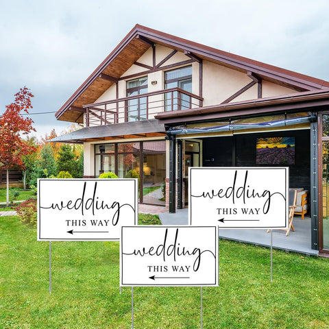 Nerjan indoor outdoor wedding signs support versatile placement anywhere