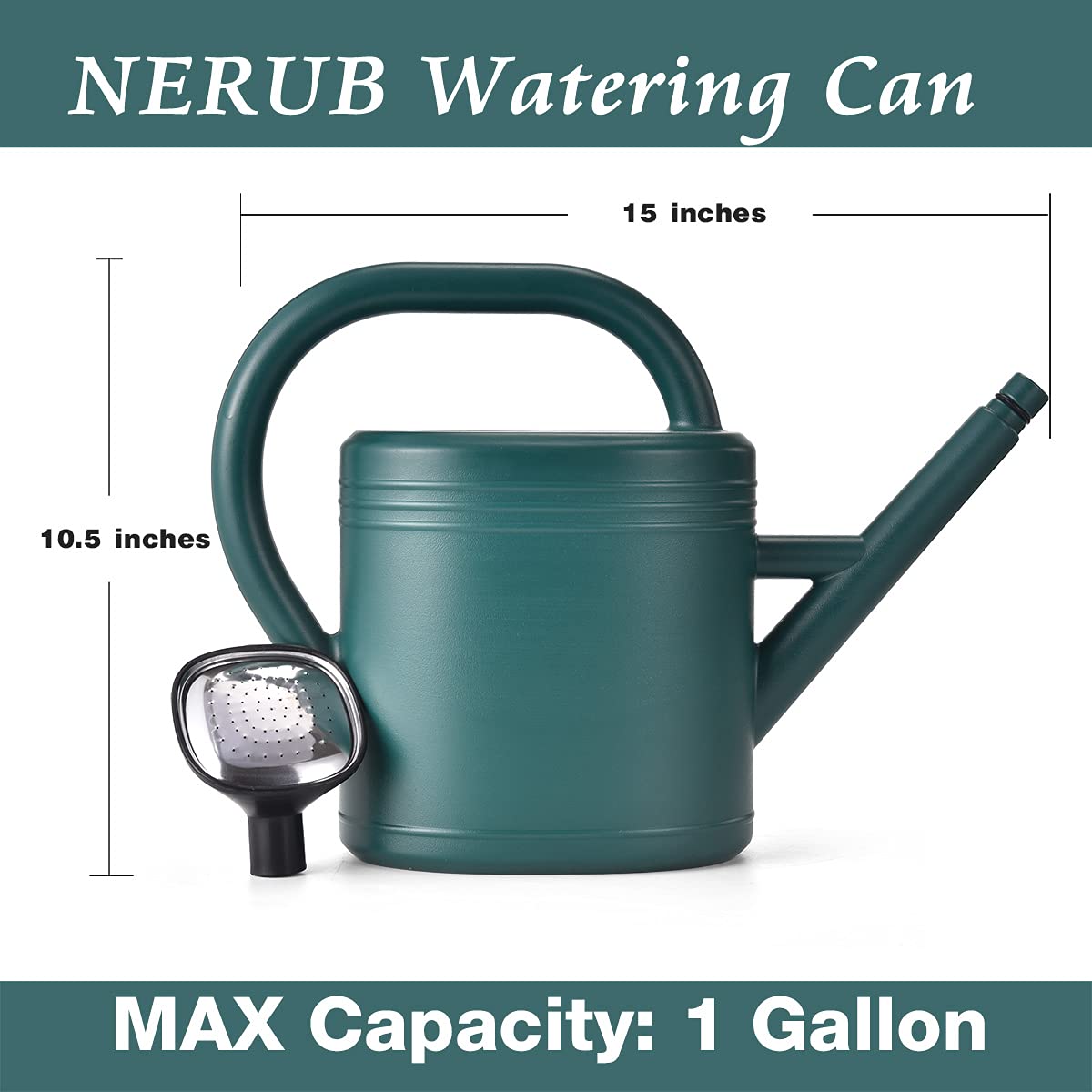 NERUB long-spout design helps water at the base and around pots.