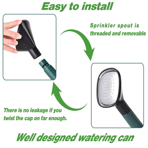 NERUB leakproof one-piece design reduces spills during watering.