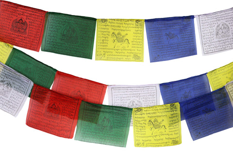 Nervana prayer flags in a 10x10 roll brighten outdoor spaces with vibrant, culturally inspired color