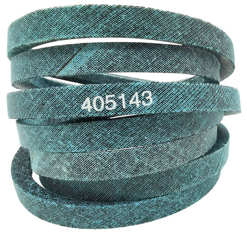 Neryera 405143 deck drive belt close-up highlighting durable construction.