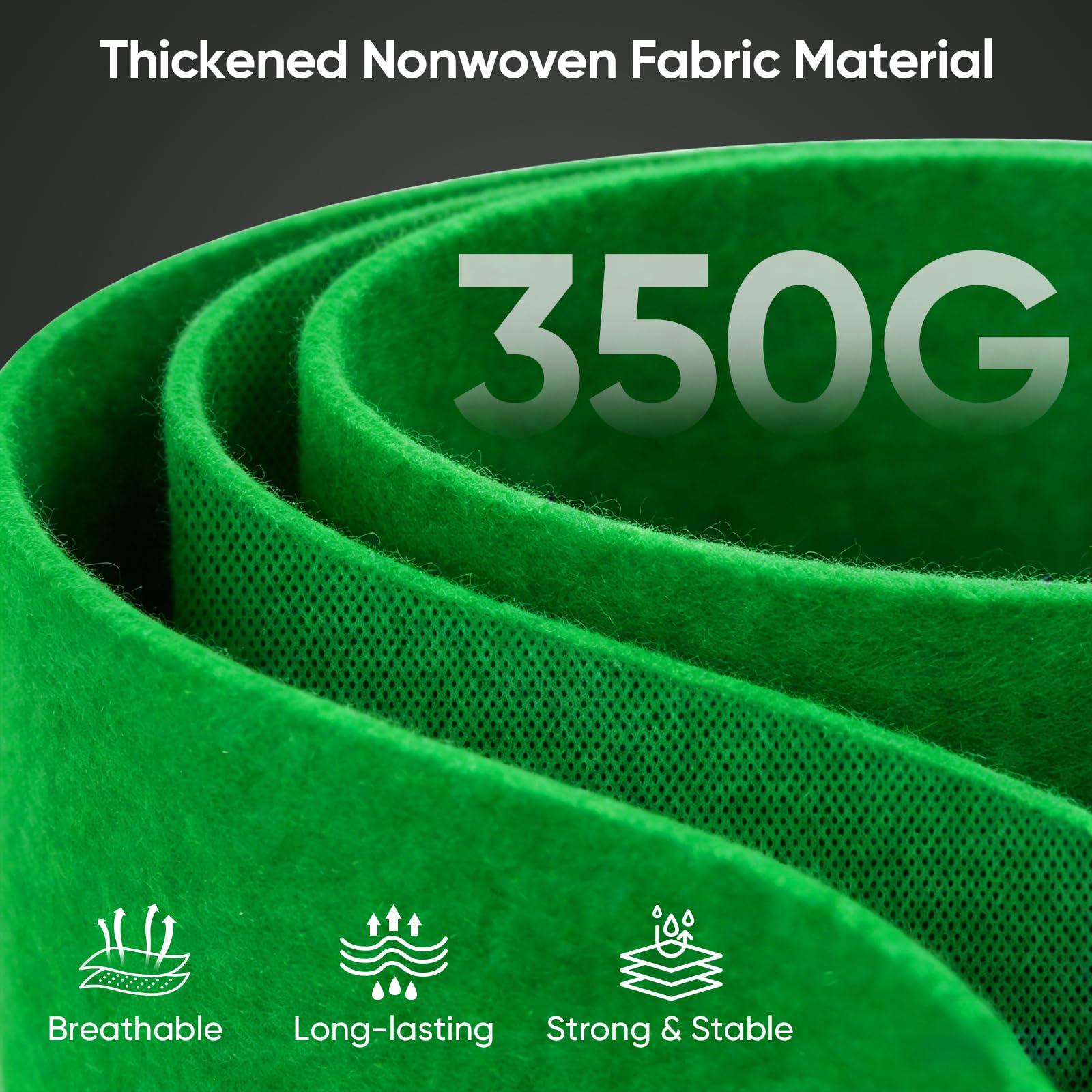 NESSTU breathable 350g fabric supports root health and moisture balance