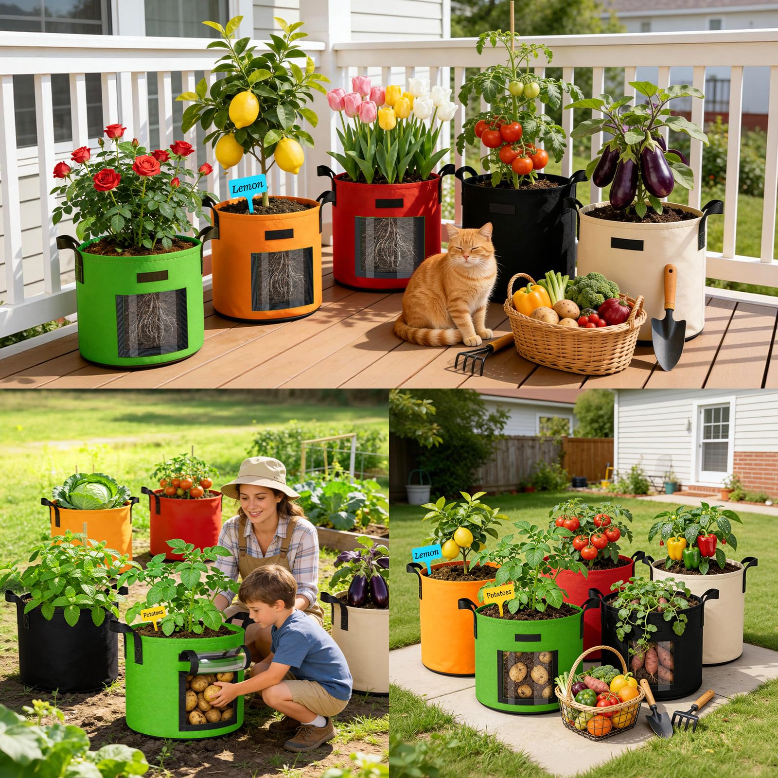 NESSTU durable grow bags designed for reusable root containers