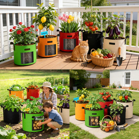 NESSTU durable grow bags designed for reusable root containers
