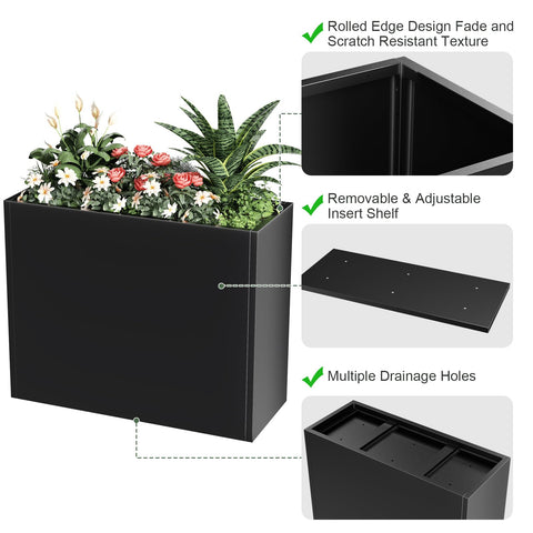 Nessxa planter drainage holes prevent water buildup for healthier roots.