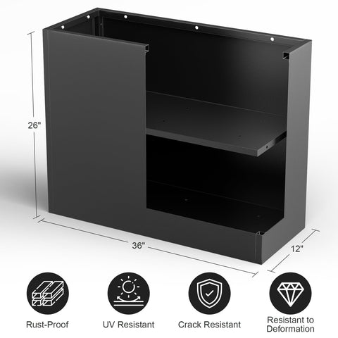 Nessxa planter with insert shelf adjustable height for different plant sizes.
