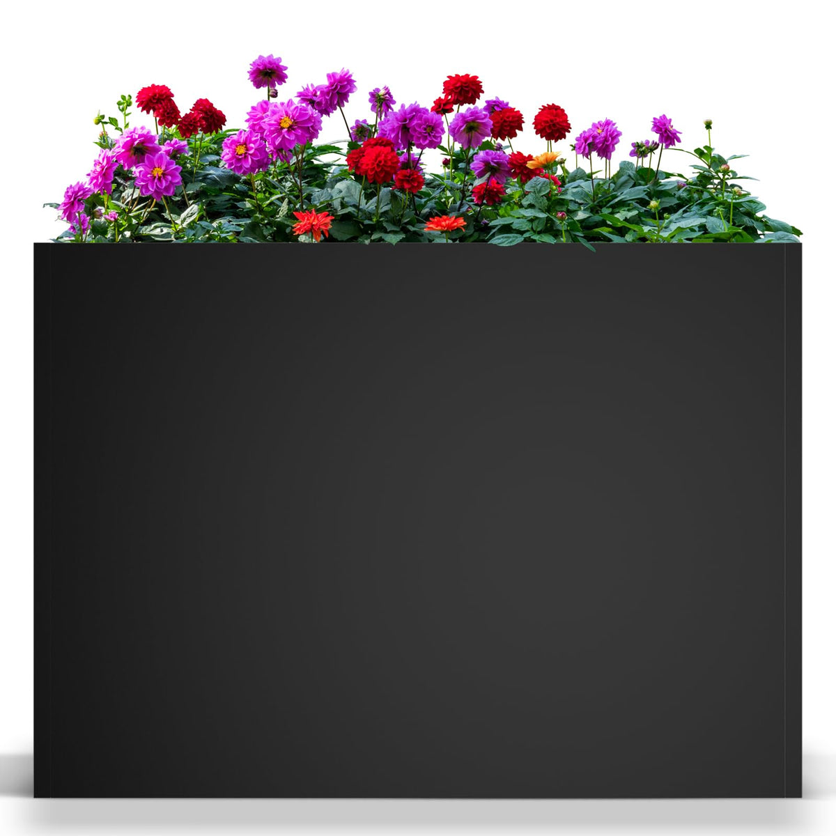 Nessxa tall metal planter box shows a spacious outdoor-ready profile with dimensions 38x13 inches.
