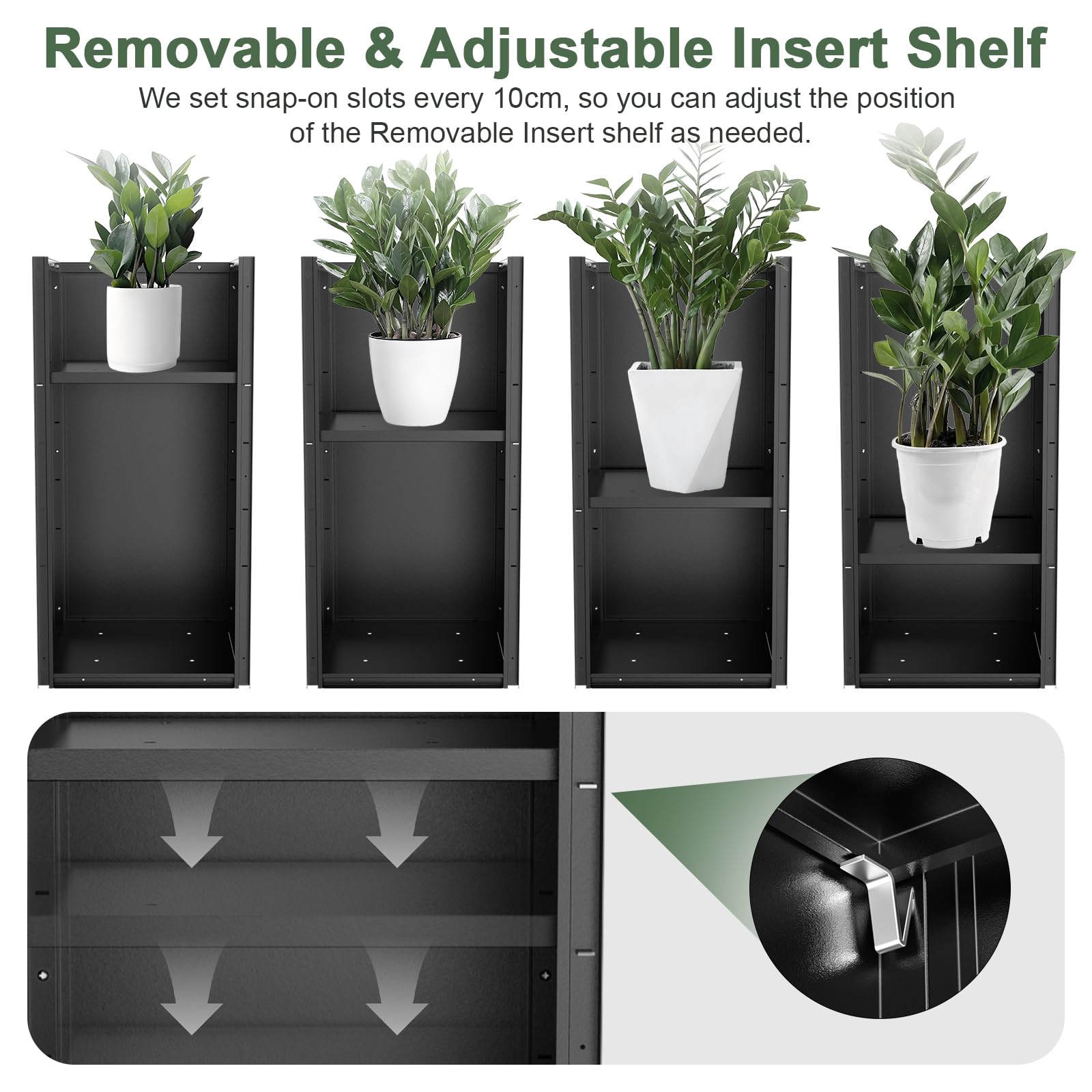 Nessxa tall metal planter box drainage holes emphasize better water management for healthier roots.