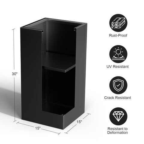 Nessxa tall metal planter box side view highlights the tall profile for balconies or porches.
