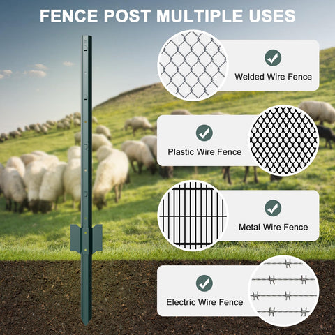 Nessxa U-post pointed-tip close-up enables easy no-dig installation.