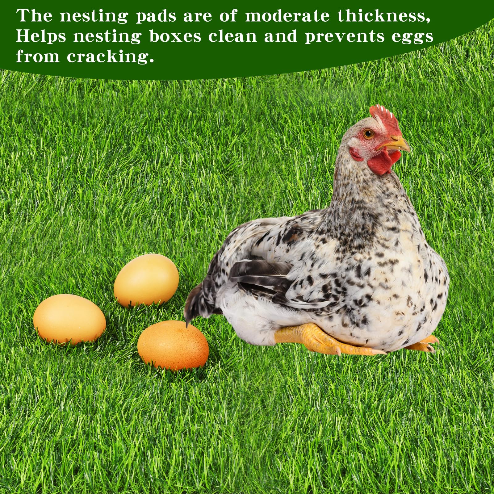 Chicken Nesting Pads 12x12, versatile bedding for chicken coops and garden spots.