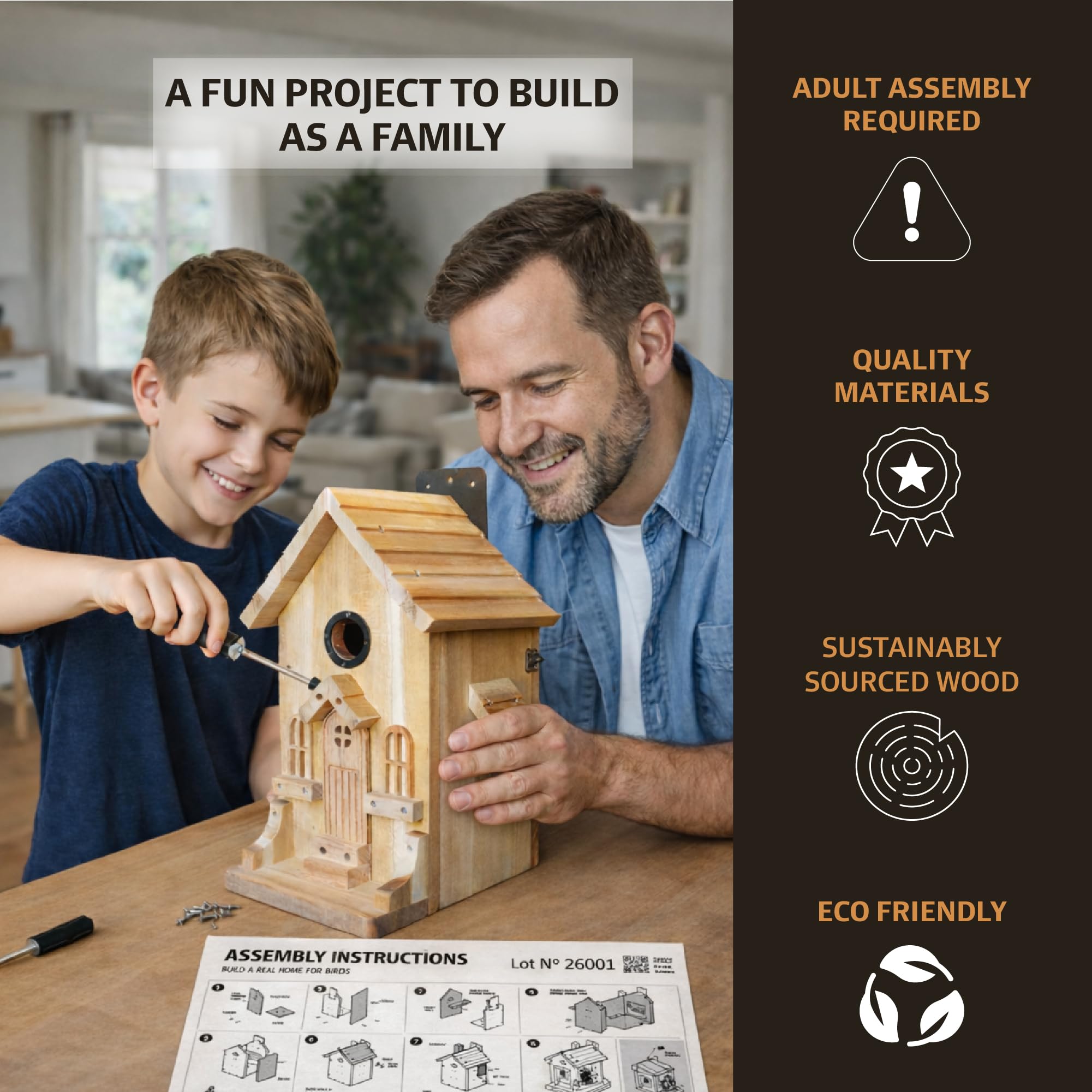 Nestingood predator guard design on a wooden bird house