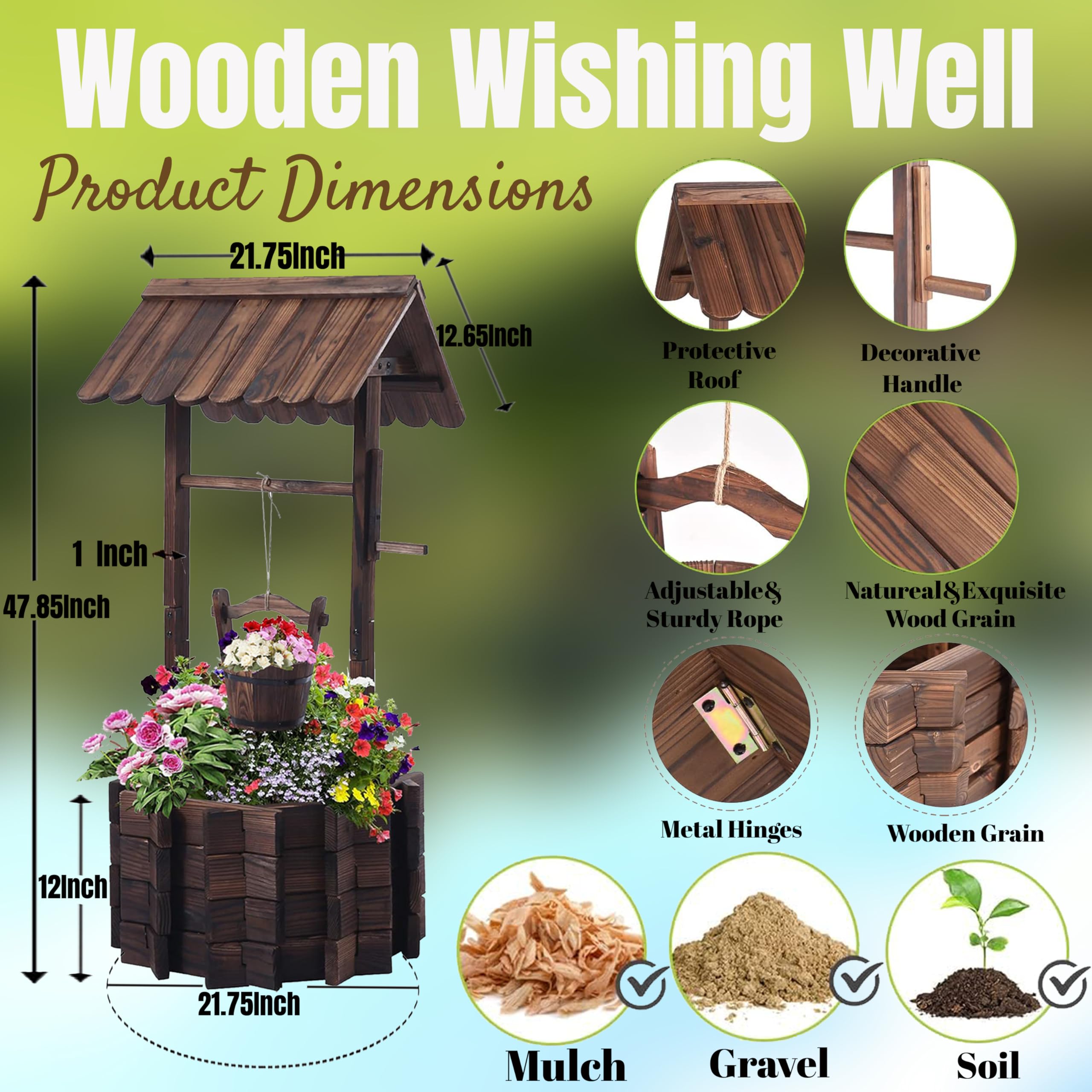 NestNature Wishing Well dual-tier design showing versatile planting options.