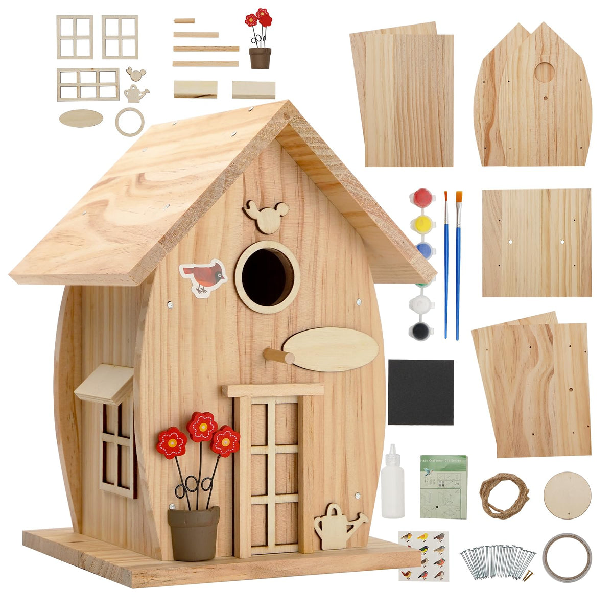 NESTO wooden DIY bird house kit assembly for family bonding and hands-on learning