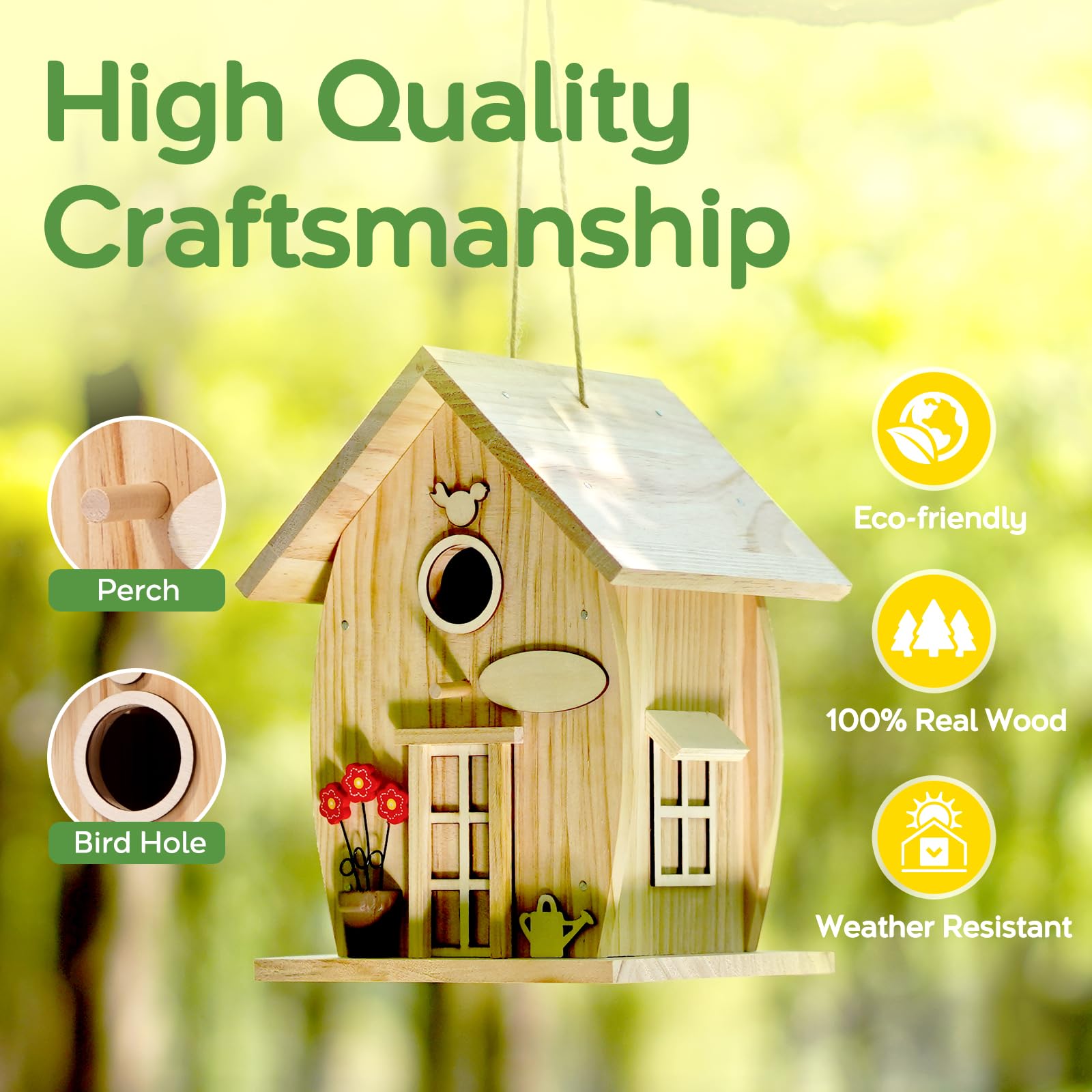 NESTO kit contents spread showing 7 wood pieces and nails for crafting