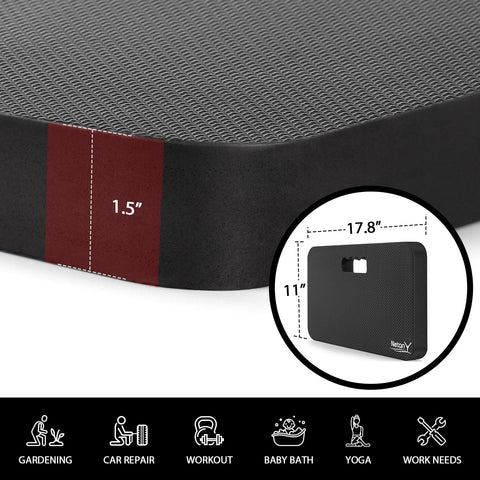 NETANY kneeling pad with portable handle for easy carry between tasks.
