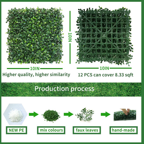 NETAP artificial grass wall panel with interlocking connectors for easy DIY installation