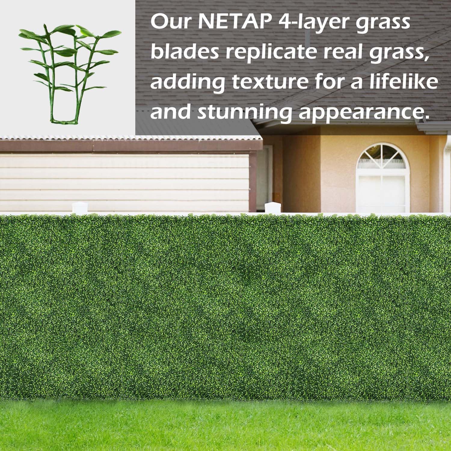NETAP boxwood panel with interlock assembly for easy installation