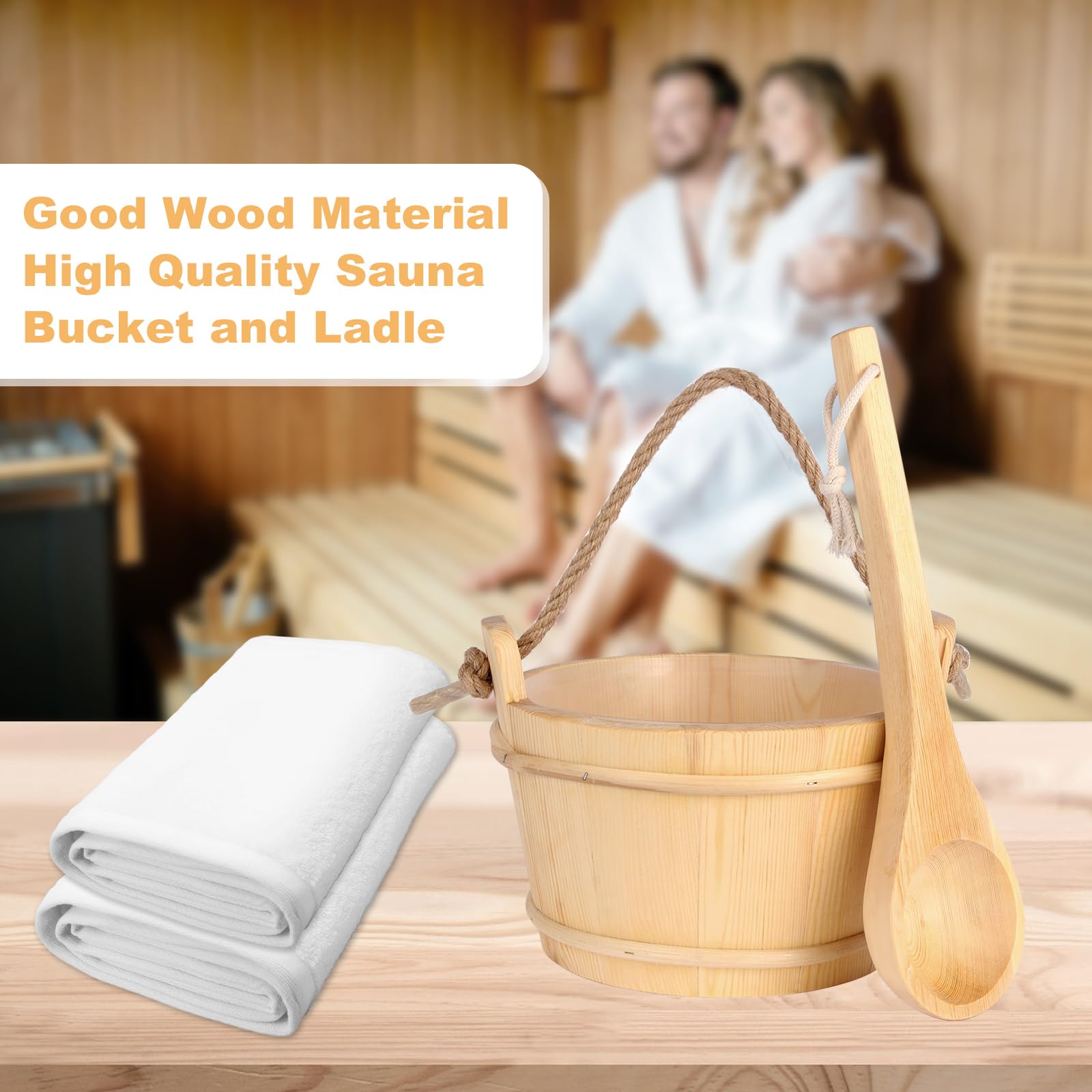 NetLea sauna set in natural cedar wood tones for traditional spa ambience