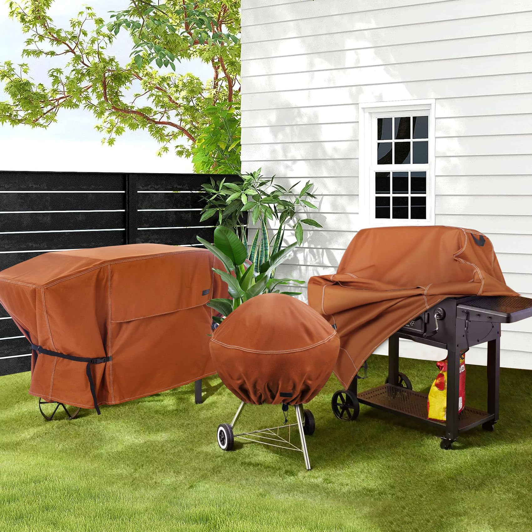 NettyPro griddle cover brown finish for outdoor use