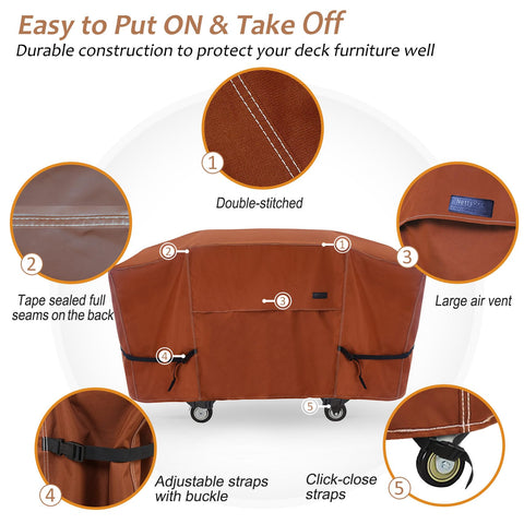 NettyPro griddle-cover-front-vent reduces condensation under cover.