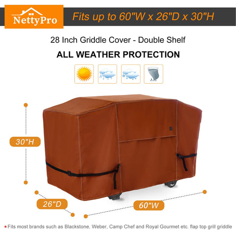 NettyPro griddle cover large air vent reduces condensation