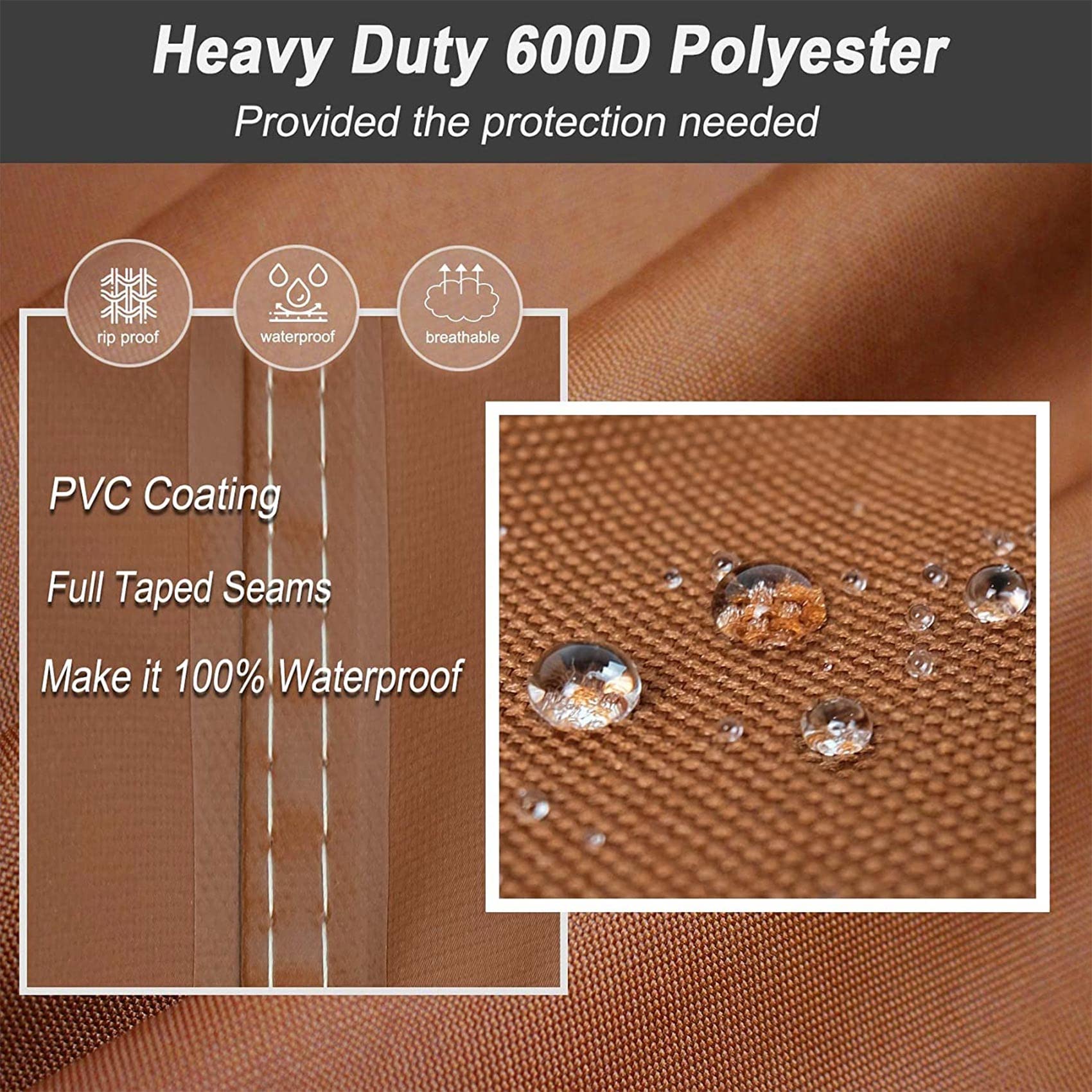 NettyPro griddle-cover-waterproof-pu-coating guards against moisture and weather.