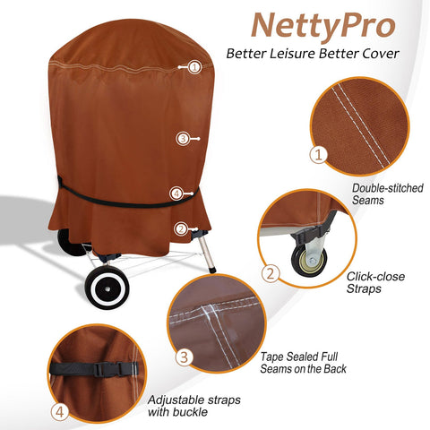 NettyPro grill cover stylish design enhances your outdoor space.