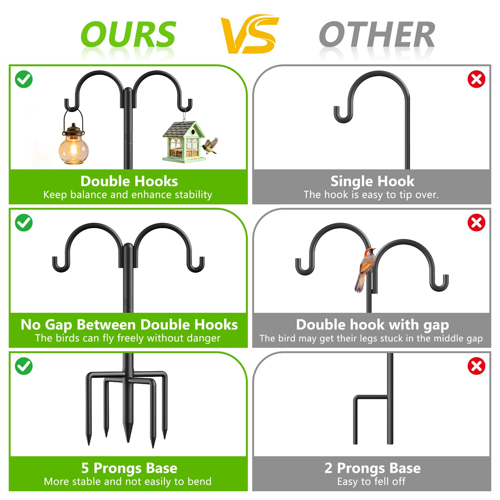 Netuaoo durable black finish withstands weather for long-lasting garden use