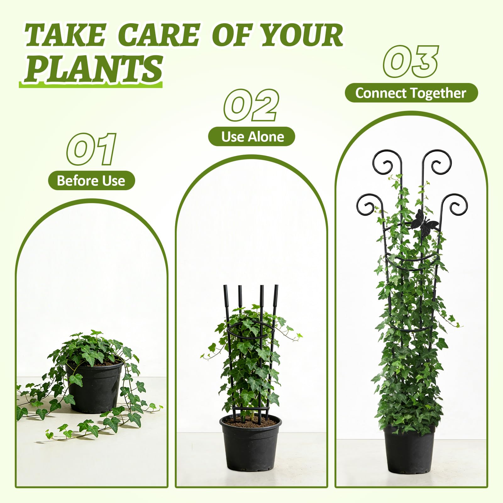 Netuaoo plant trellis suitable for outdoor use with garden-ready durability