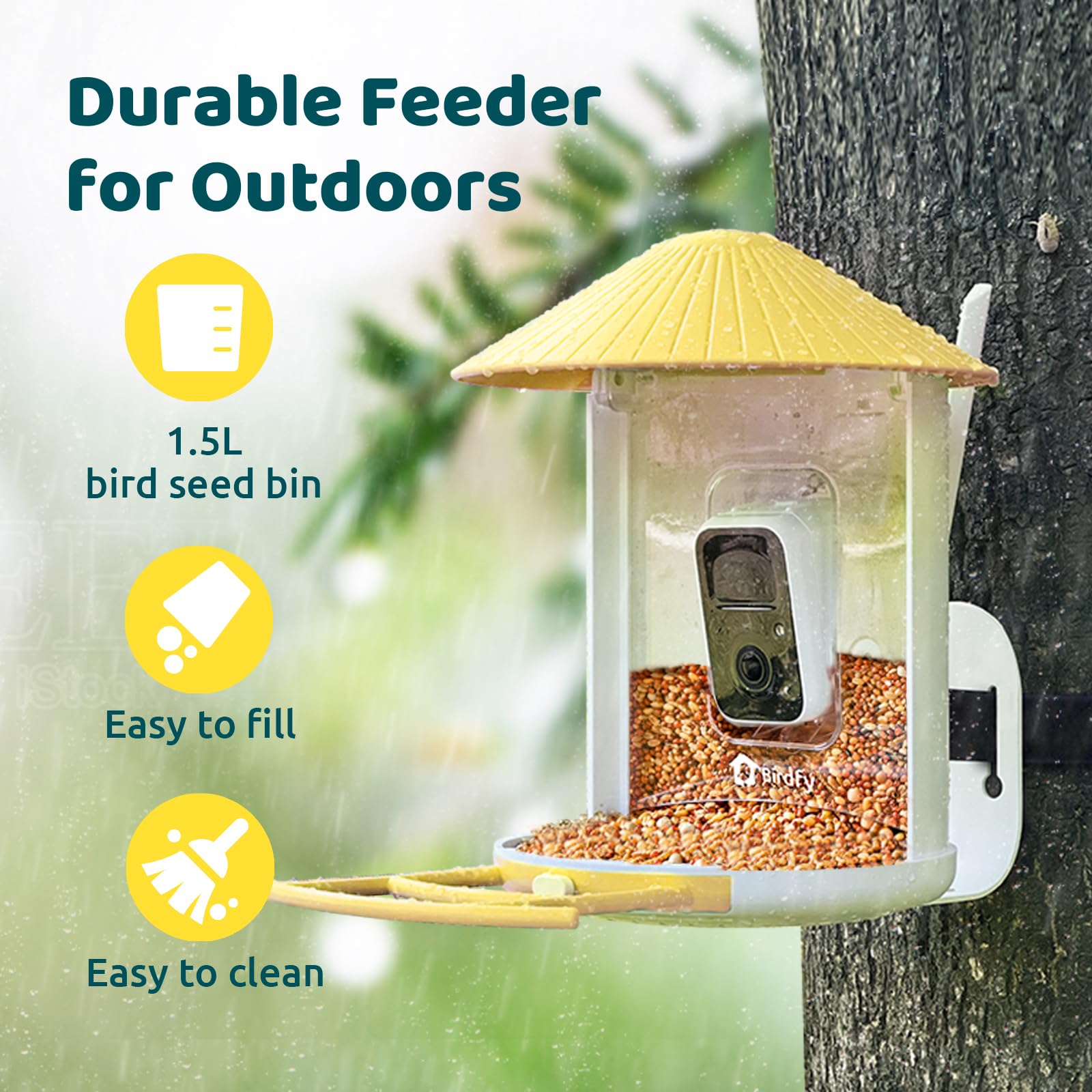 NETVUE Birdfy IP65 weatherproof housing designed for all-weather use