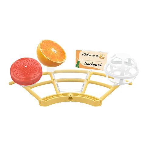 NETVUE Birdfy Pro Perch suet ball holder for winter bird feeding.