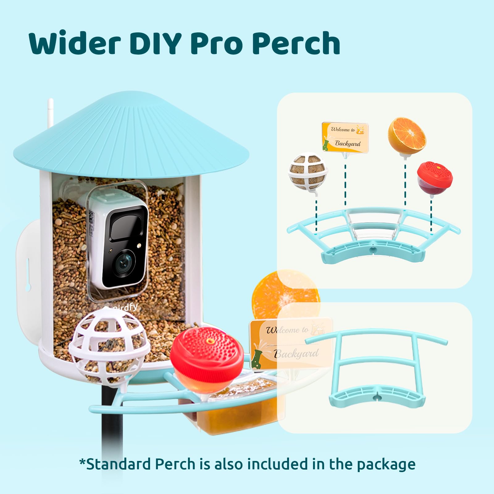 NETVUE Birdfy Pro solar panel powers the feeder for extended use.